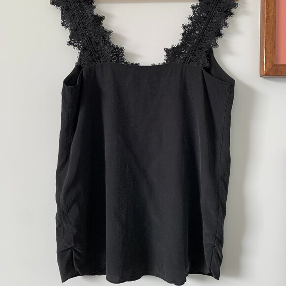 CAMI NYC | 100% Silk Camisole black lined - Picture 6 of 11